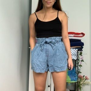 american eagle bow mom shorts